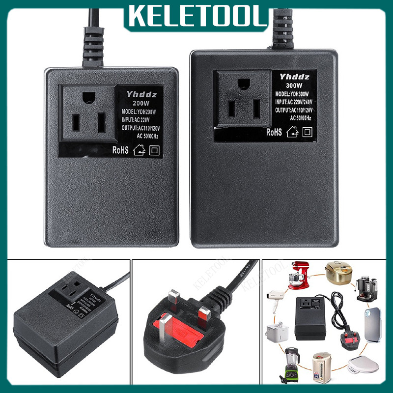 220v to 110v Voltage Converter Max 450W Pure Sine Wave Voltage ...