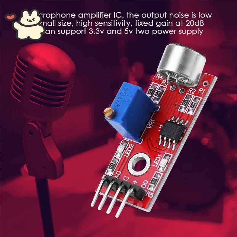 Microphone Sound Sensor Module AVR PIC DuPont Cable, High Sensitivity ...
