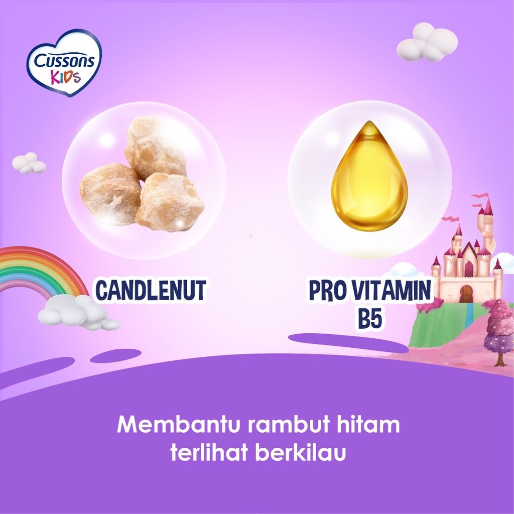 Cussons Kids Shampoo & Conditioner Black & Shiny - Sampo Anak / Merah Jingga Official - Gambar 3