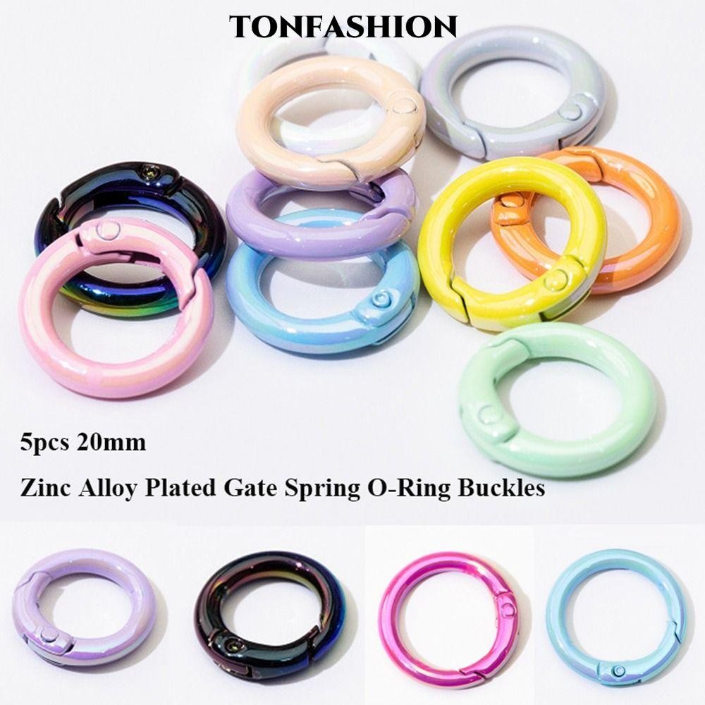 TONFASHION 5pcs Spring O-Ring Buckles, Round Shape 20mm Carabiner, High ...