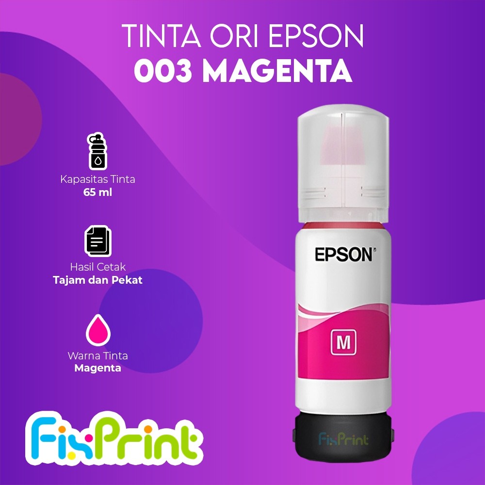 FixPrint Epson 003 Ink Netto 65ml Tinta Printer L1210 L3210 L3250 L3550 L5290 L5590 - Original - Gambar 4