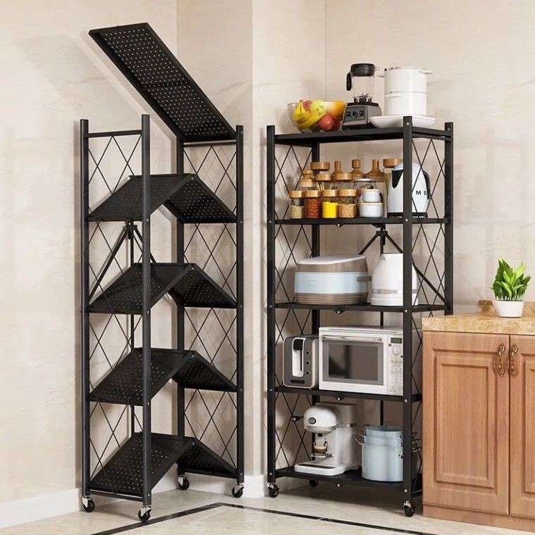 [in stock] Folding Shelf Storage Rack Multi-layer Organizer Cabinet ...