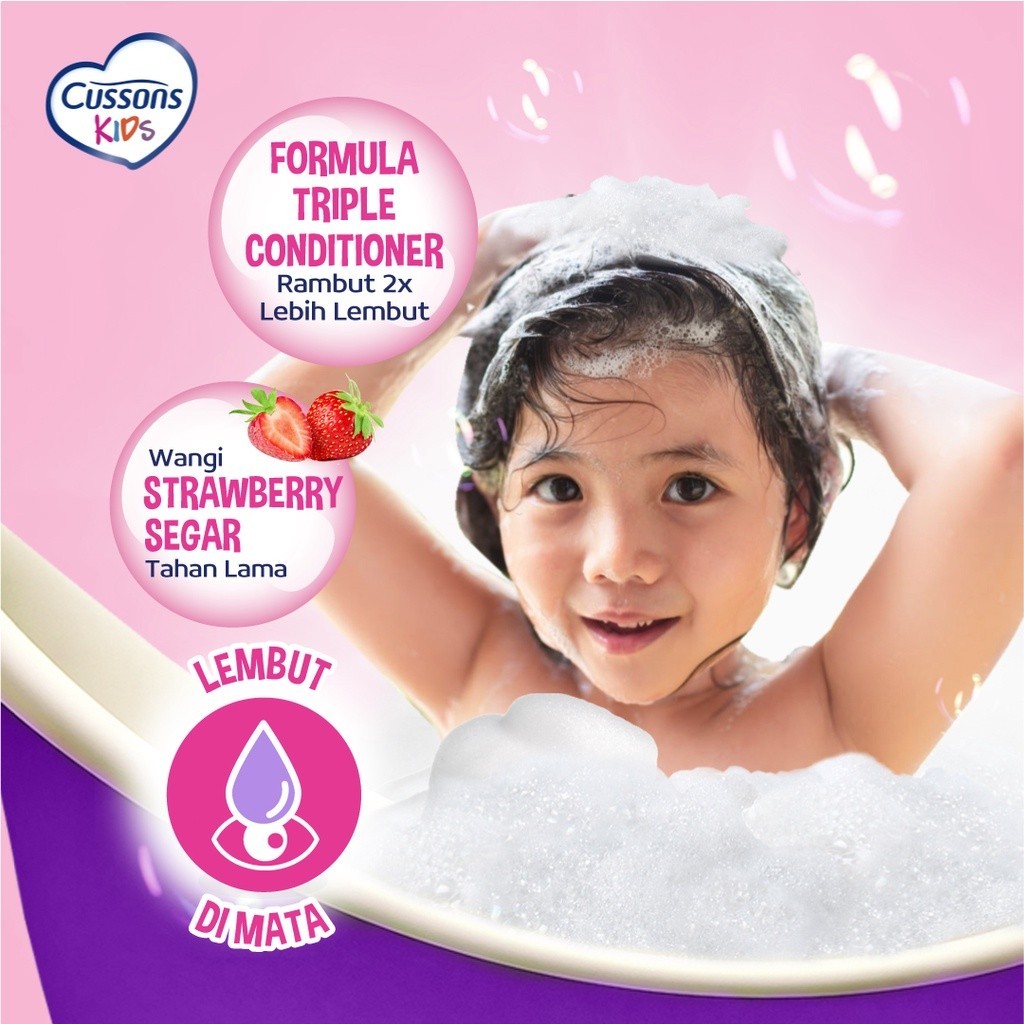 Cussons Kids Shampoo & Conditioner Unicorn Soft & Smooth - Sampo Anak / Merah Jingga Official - Gambar 2