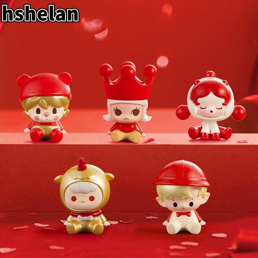 HSHELAN Box, Sitting Posture Series Labubu Dimoo Molly SP Anime Cartoon ...