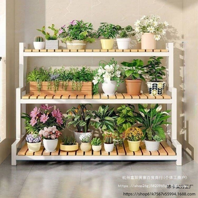 [48H Shipping] 2024New Flower Stand Movable Rack with Wheels Ladder ...