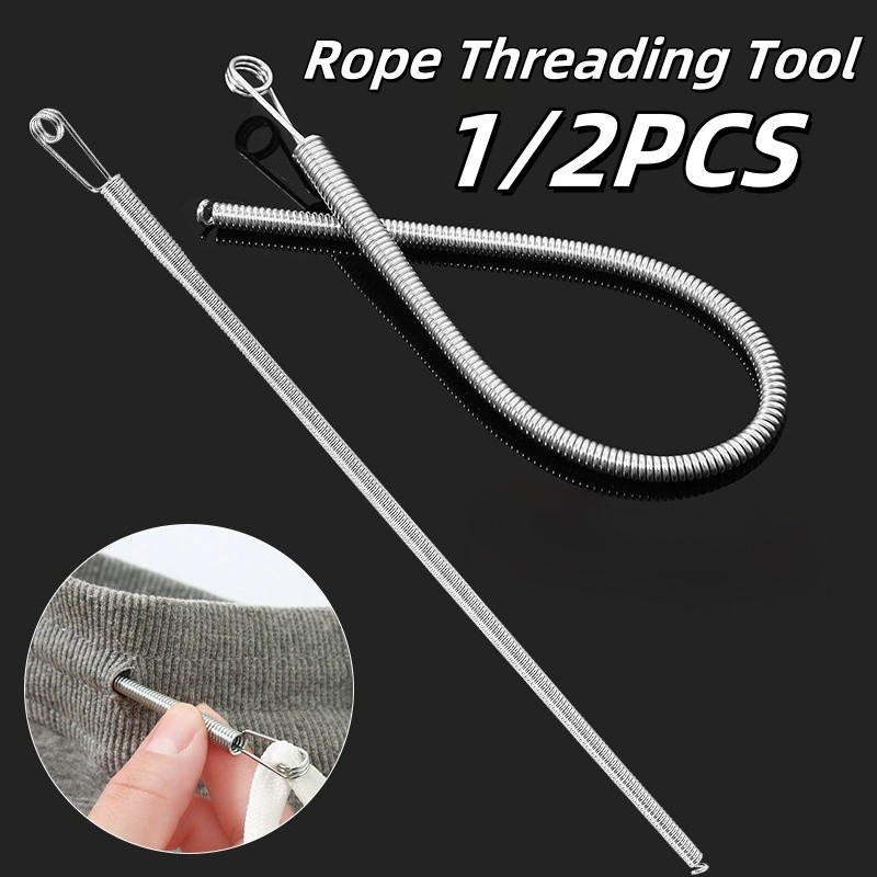 1/2PCS Bendable Spring Drawstring Threading Cord Threading Tool Elastic ...