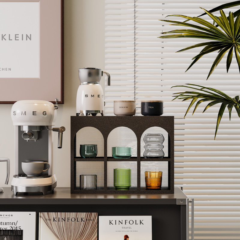 [48H Shipping] Vintage Style Desktop Organizer Coffee Machine Drawer ...