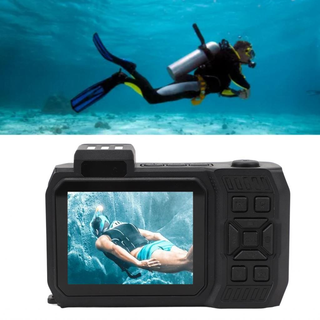 Underwater Camera 4K 65MP Dual Screen Waterproof for Diving | Shopee ...