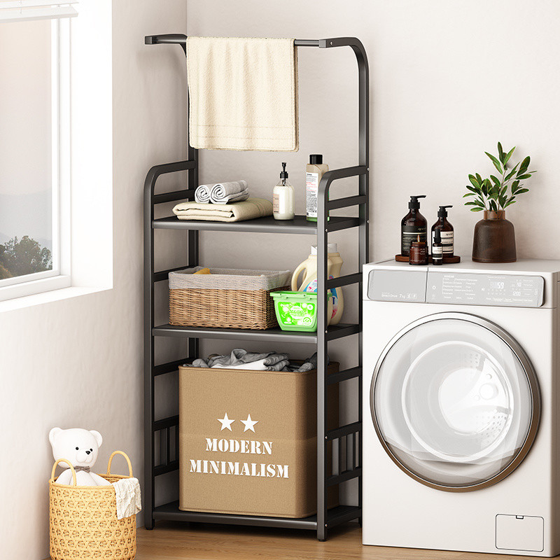[in stock] 1364Balcony Washing Machine Side Storage Rack Multi-layer ...