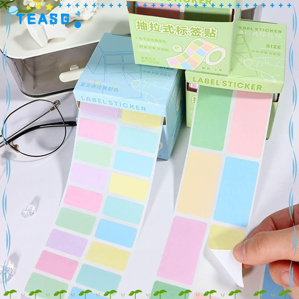 TEASG Pearlescent Sticky Tabs, Transparent Pearl Aesthetic Stationery ...
