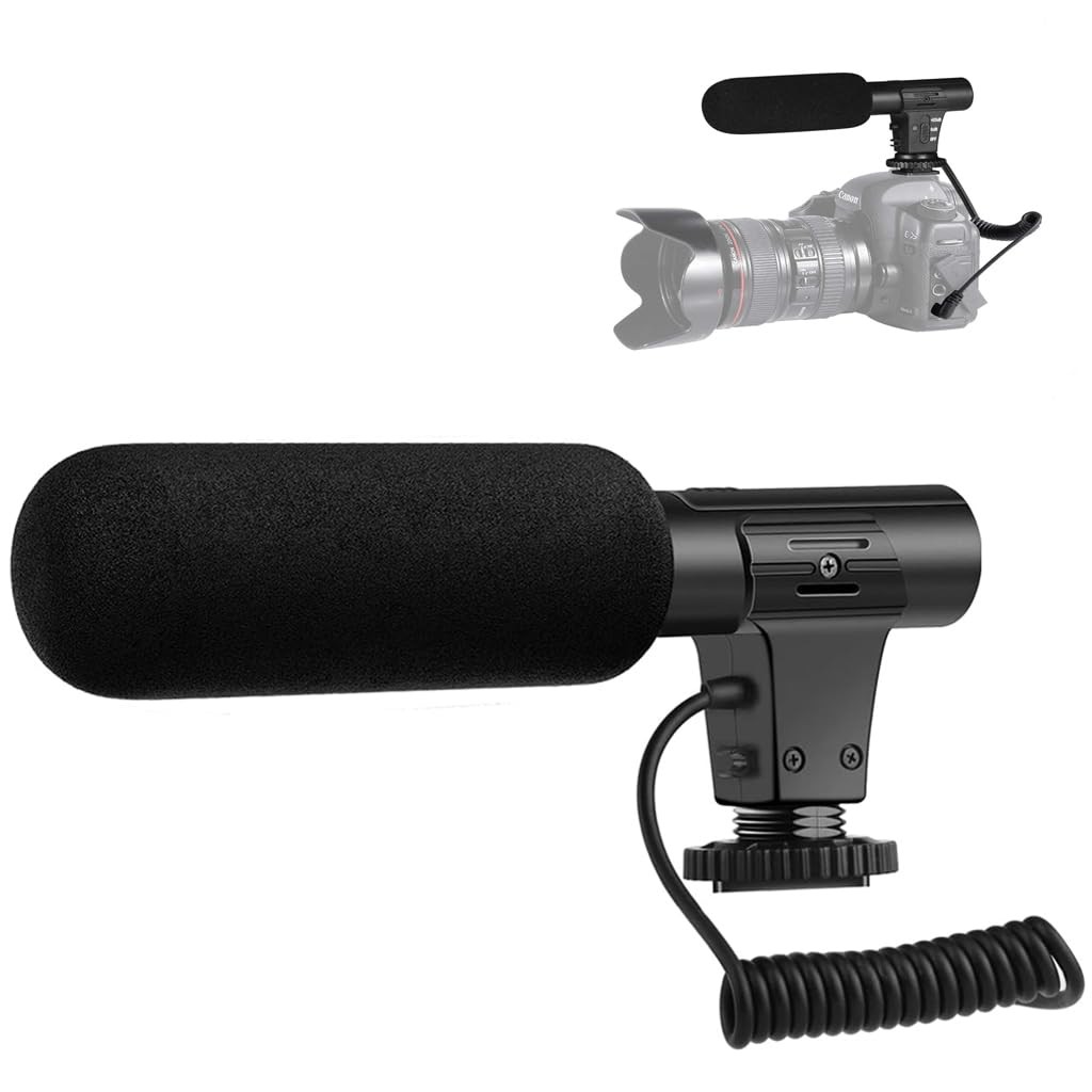 M-1 Camera Microphone Video Shotgun Mic for DSLR Canon Nikon Sony with ...