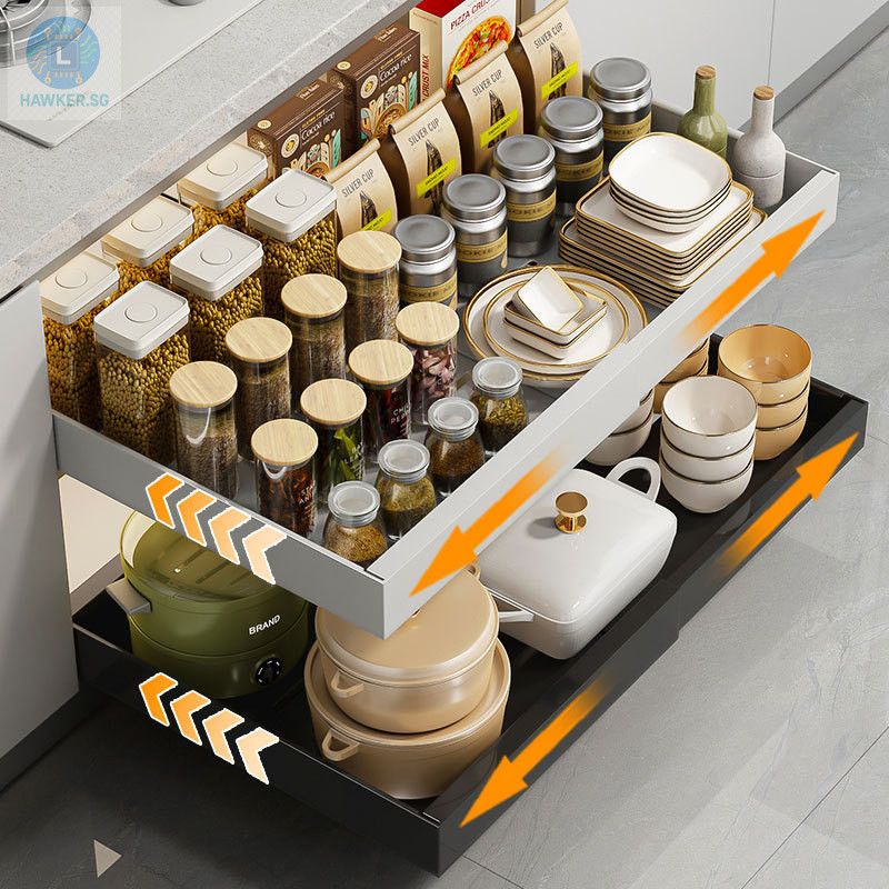 Hawker [Singapore in stock ] Cabinets with new slide-out drawers Pull ...