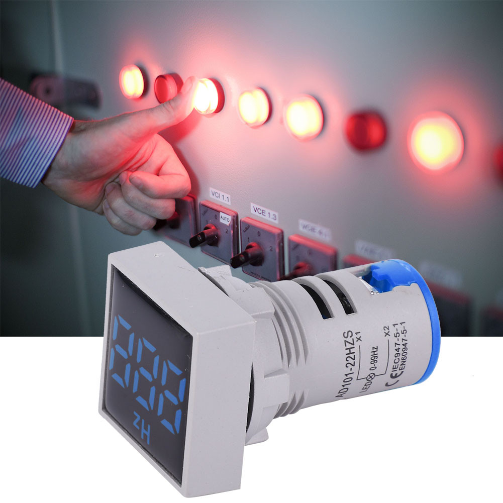 LED Indication Light AC100-380V Frequency Measuring Device Compact ...