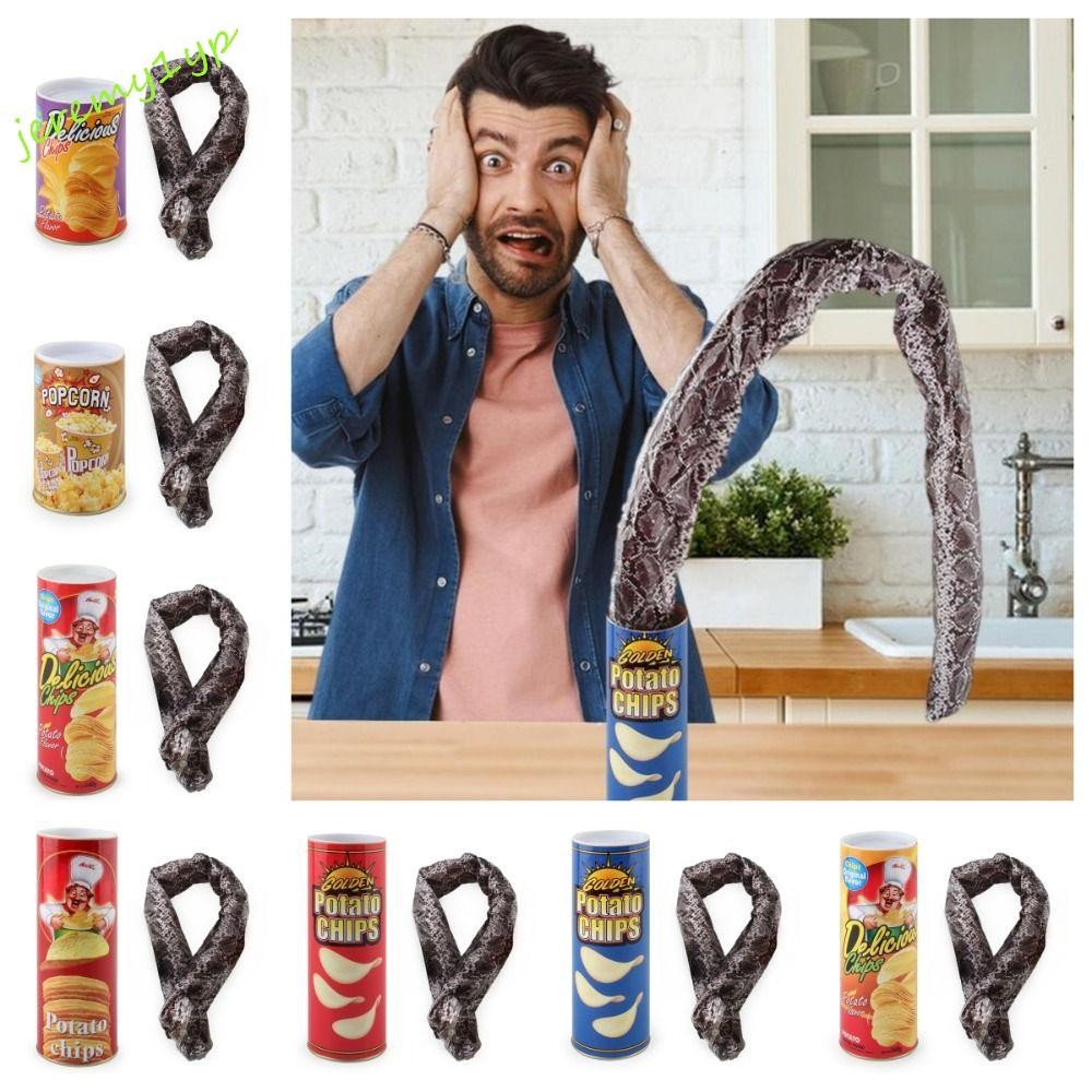 JEREMY Reusable Fake Snake Toys, Spoof Jokes Spring Snake Potato Chip ...