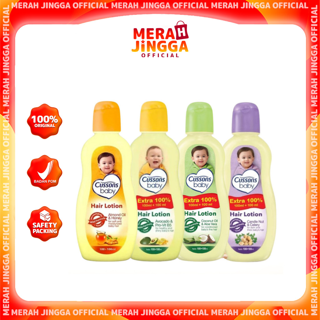 Cussons Baby Hair Lotion - Losion Rambut Bayi / Merah jingga Official