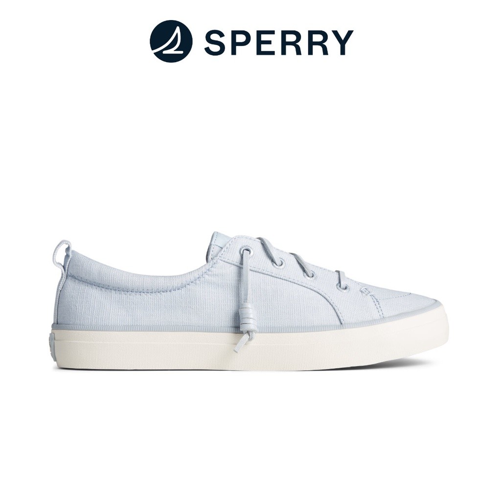 Sperry Women's Crest Vibe Plat Textile Sneaker - Linen Upper With Memory Foam