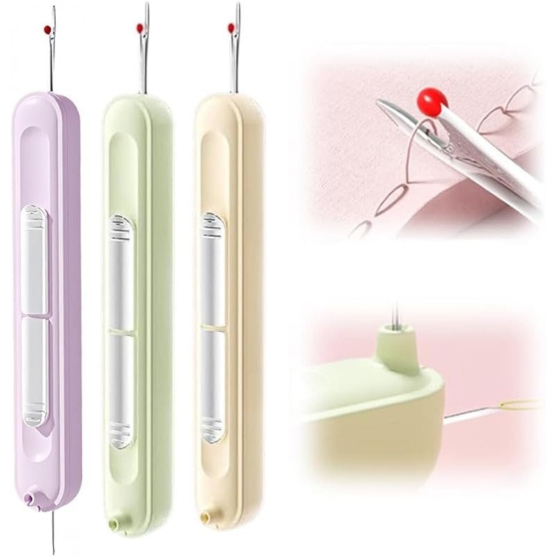 2 in 1 Needle Threader Seam Ripper,2025 New Stretchable Seam Rippers ...