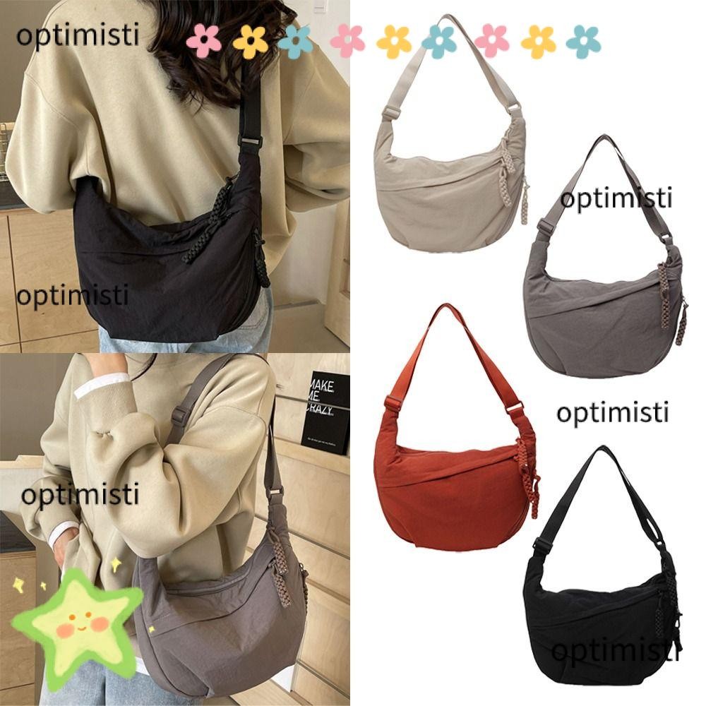 Nylon Crescent Crossbody Bag For Women & Men - Lightweight Waterproof Sling, Spacious Hobo Purse With Adjustable Strap