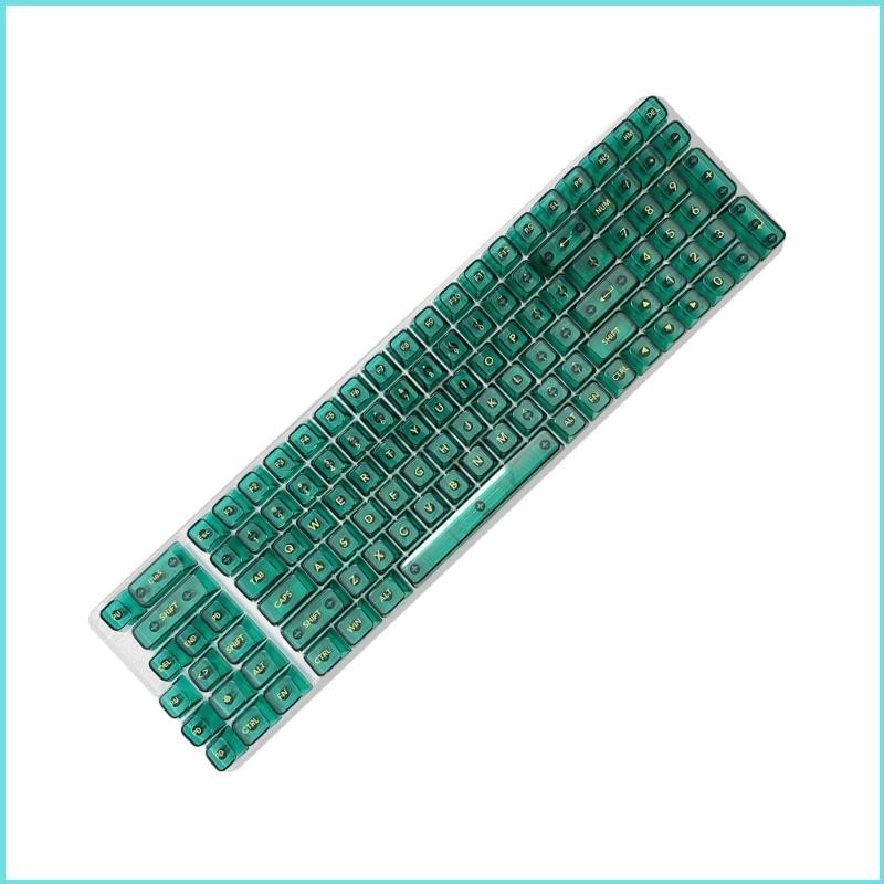 RUN Transparently Green PC Keycap Set for 115Keys OEM Profile Ergonomic ...