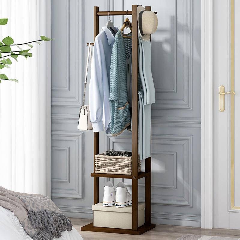 Floor hanging rack Simple clothes rack Vertical bedroom storage rack ...