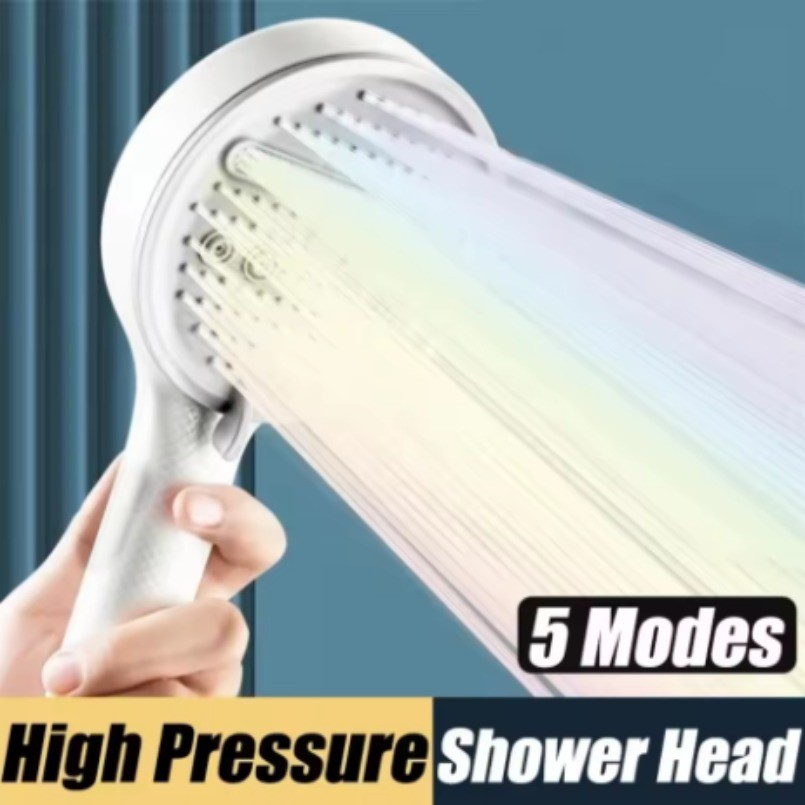 5 Modes Shower Head High Pressure Shower Head Water Saving Adjustable ...