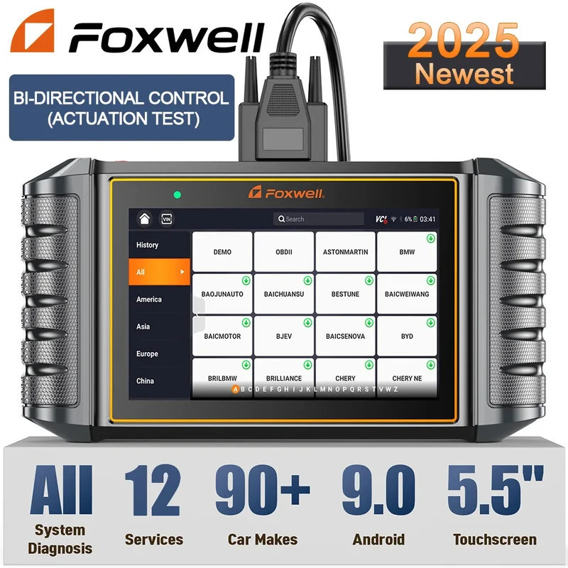 2025 Foxwell NT726 OBD2 Scanner BI-Directional All Systems D.PF Oil EPB ...