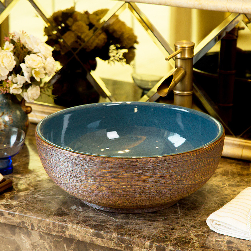 European Style Wash Basin Table Basin Retro Ceramic Washbasin Bathroom ...
