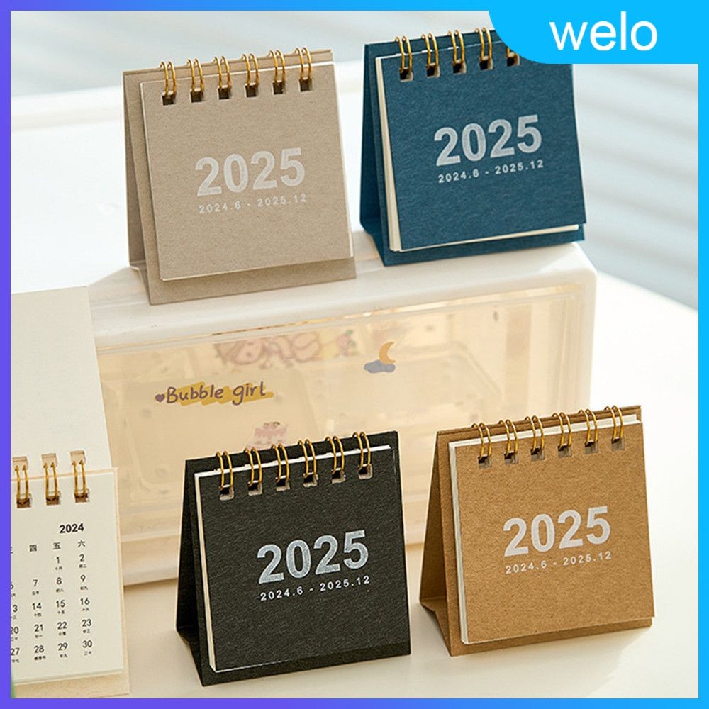 2025 Simple Mini Desk Calendar Creative Small Calendar Desktop ...