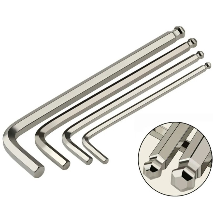 Allen Key Ball Point Head L Shape Allen Wrench Hex Key CRV Ball Hex ...