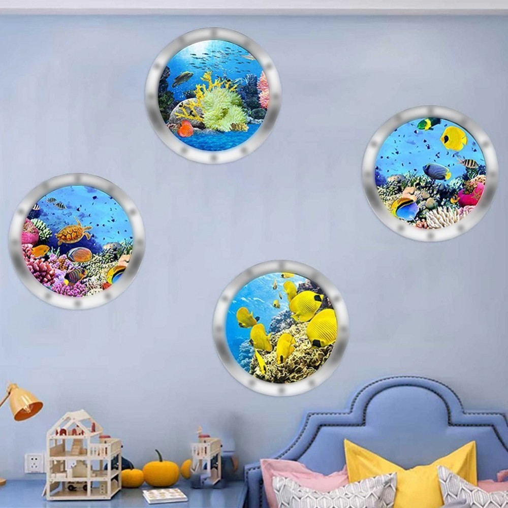 3D Underwater World Stickers Childlike And Innocent Design 3D Ocean ...