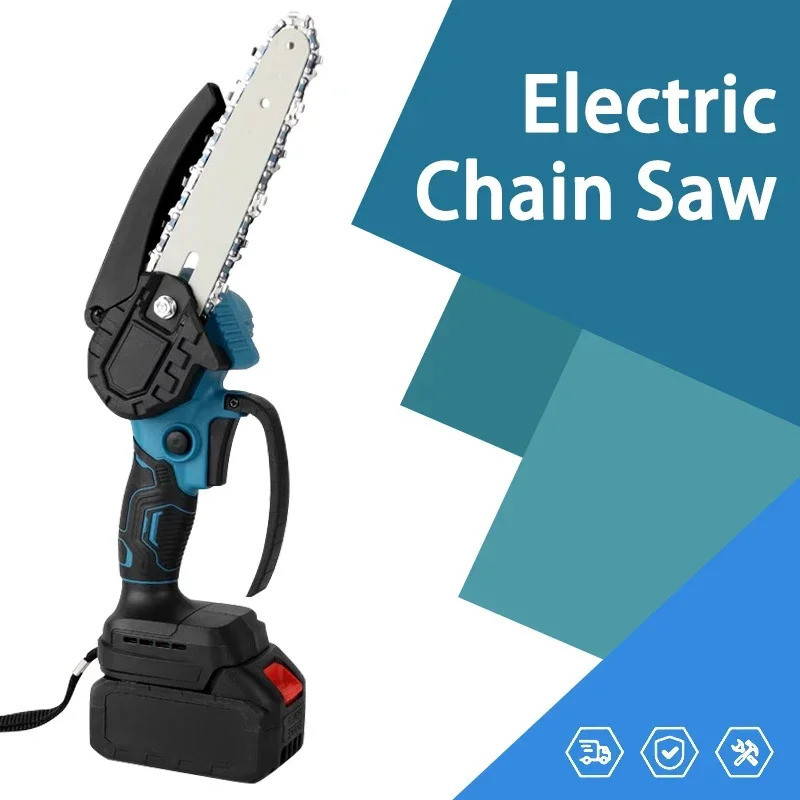 6 Inch Electric Chain Saw Handheld Chainsaw Tree Wood Cutter Pruning ...