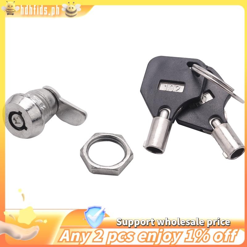 Cabinet Door Quarter Turn Security Tubular Cam Lock w Keys | Shopee ...