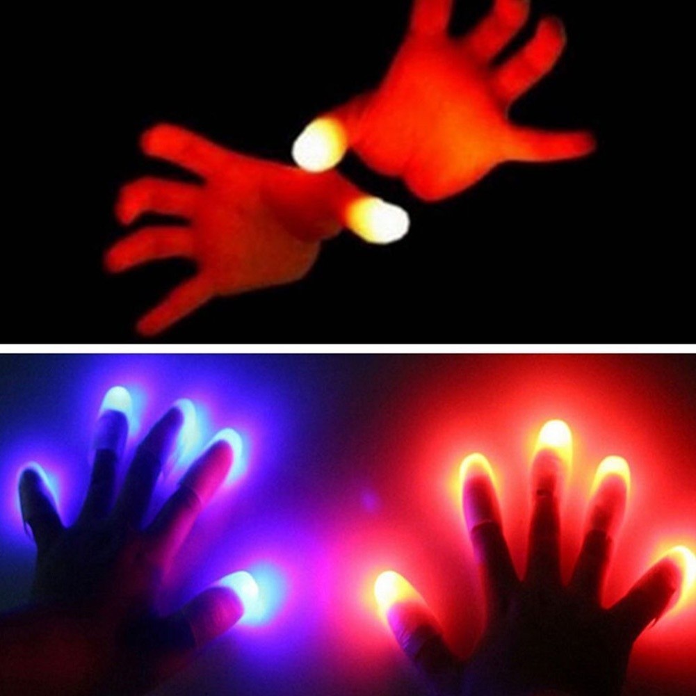 Party Magic Props Light Up Thumbs Fingers Magician Magic Finger Lamp ...
