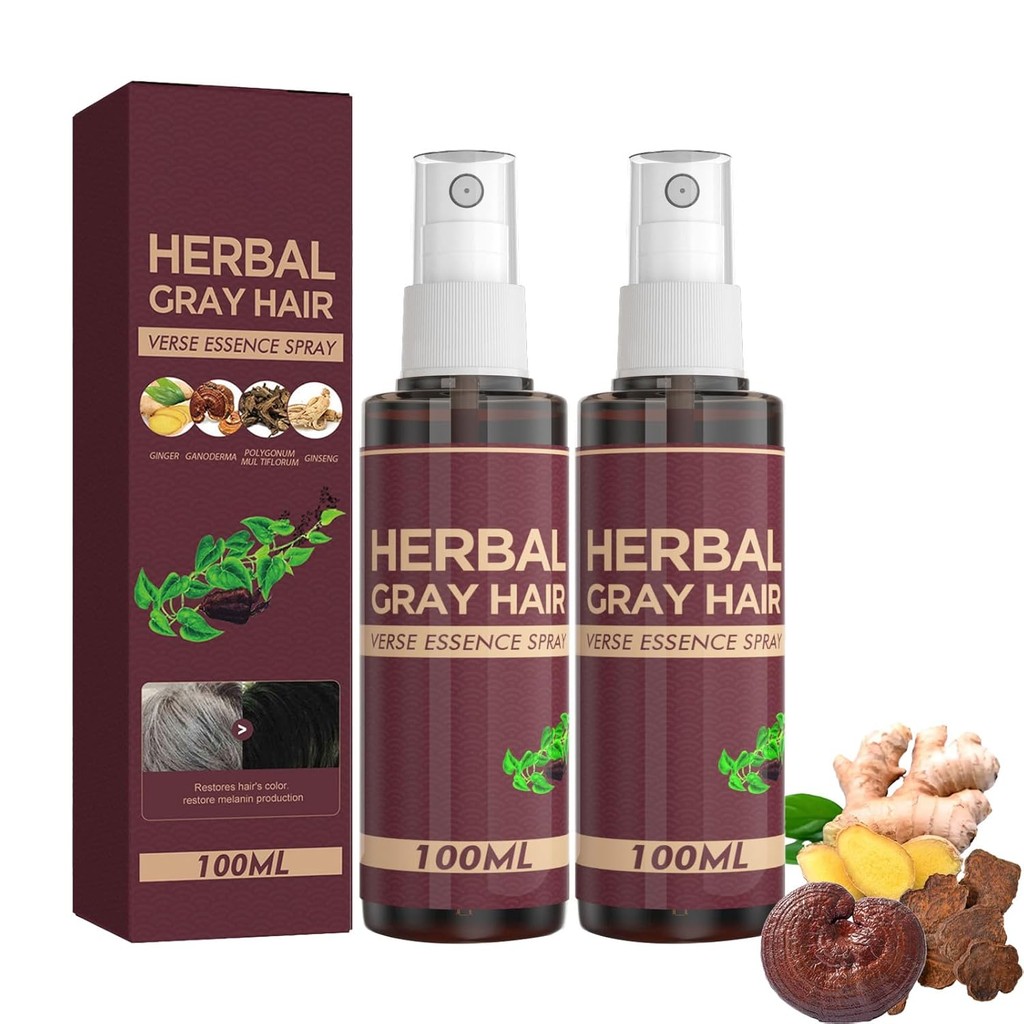 Hair Darkening Conditioner, 100 ml Herbal Hair Coloring Essence Spray ...