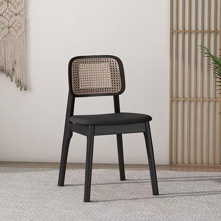 Solid Wood Chair Dining Table Chair Rattan Dining Chair Living Room ...