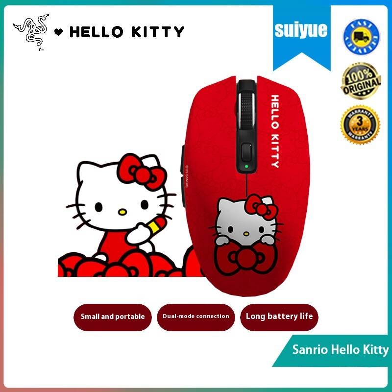 Razer Sanrio Hello Kitty Bow shaped Computer Office Dual mode Wireless ...