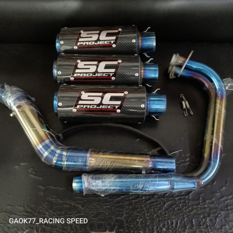 SC PROJECT EXHAUST FULLSYTEM ALL NINJA 250 FI CARBON MONO Z250 MT25 R25 ...