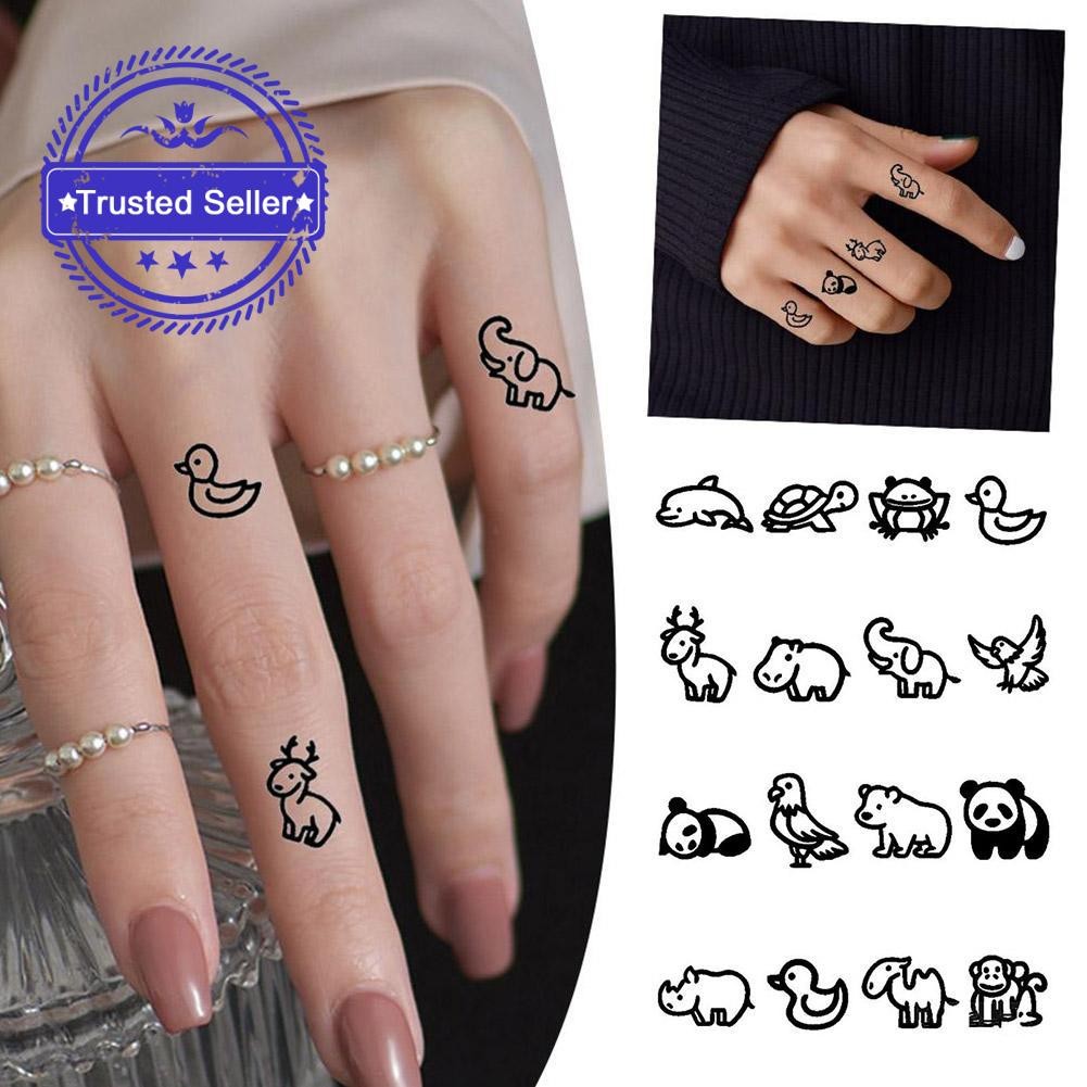 Finger Temporary Tattoo Stickers Semi Permanent Waterproof Sweatproof ...