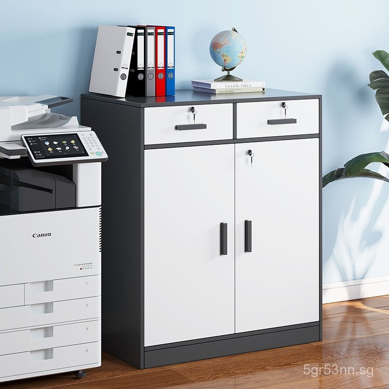 7K File Cabinet Office Wooden Data Cabinet with Lock Layered Rack Floor ...