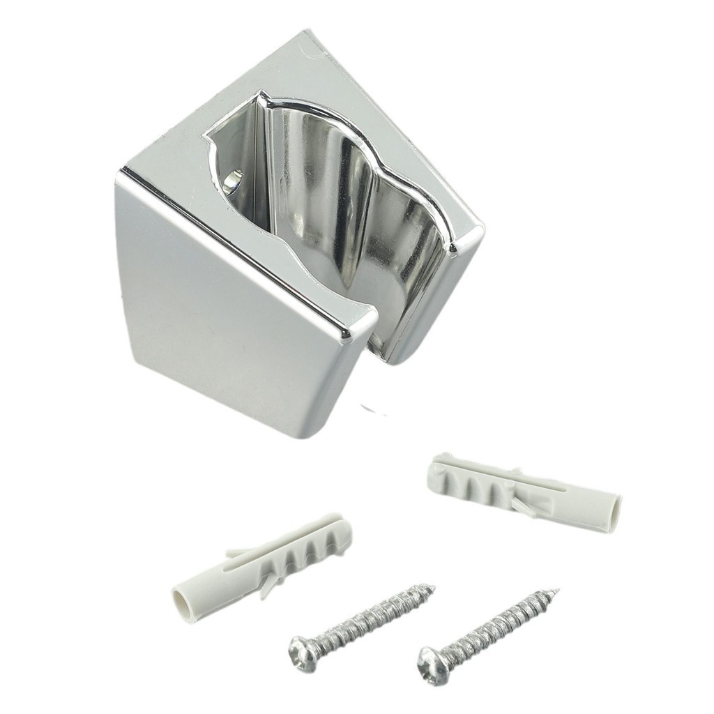 Shower Head Holder Shower Seat Silver Wall Mount Adjustable Bracket ...