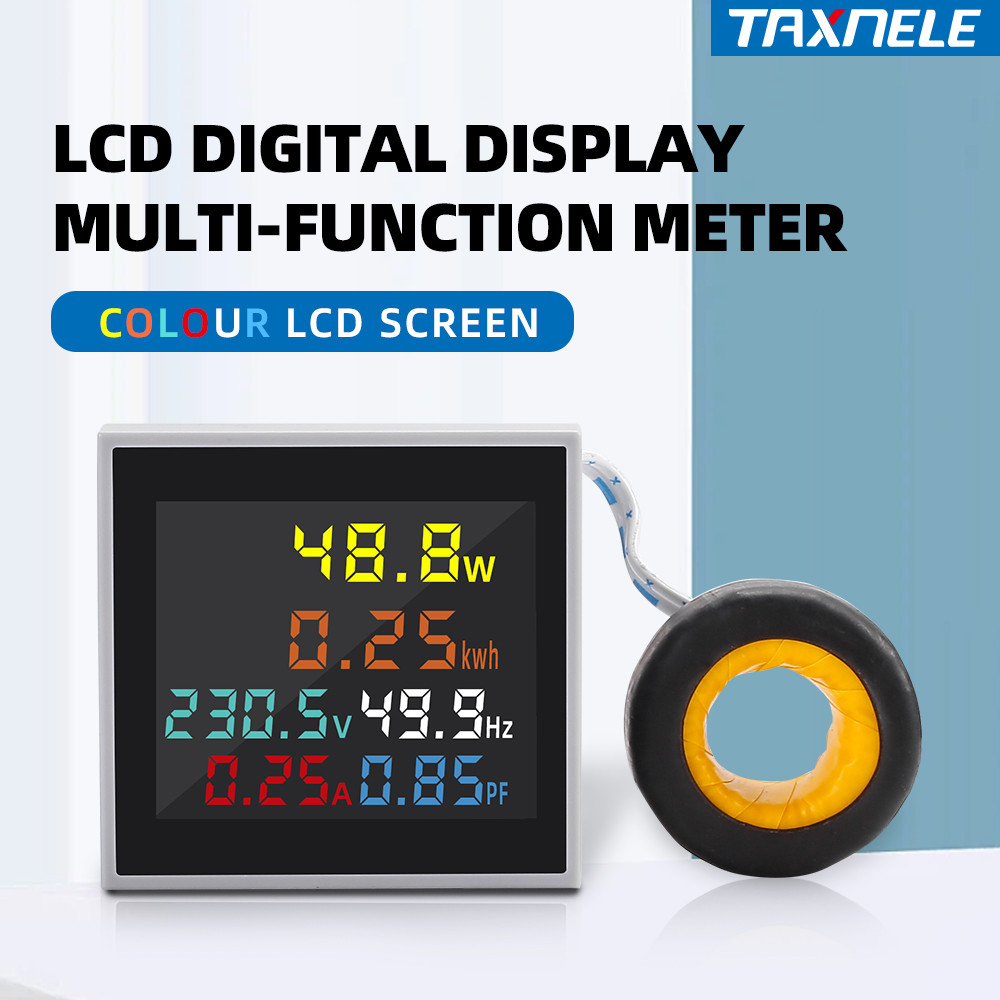 6IN1 Digital Display Voltmeter Ammeter Current Voltage Frequency Energy ...
