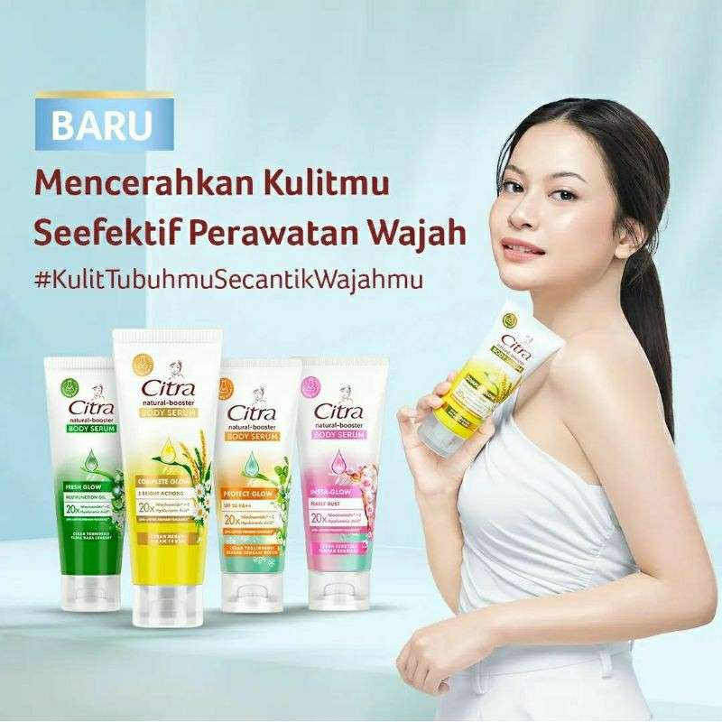 Citra Natural Booster Body Serum 180ml / Multifunction Gel Aloe 100ml-180ml / Merah Jingga Official - Gambar 2