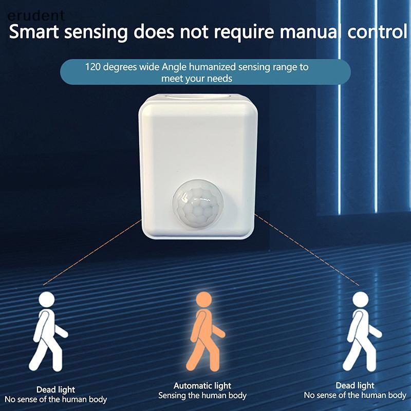 erudent Wall Plug-in Infrared Human Body Sensor Lamp Holder E27 Screw ...