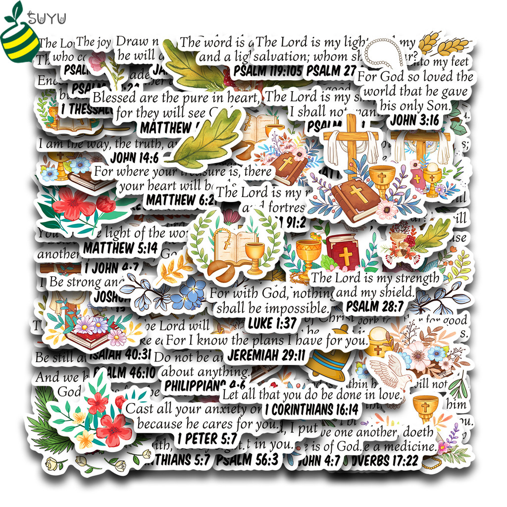 Rub On Transfers Stickers Bible Verse Motivational Faith Labels Jesus ...