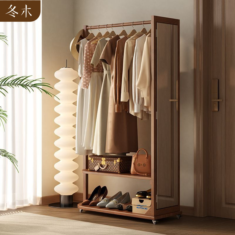 Dongmu Solid Wood Hidden Dressing Mirror Full Body Floor Mirror ...