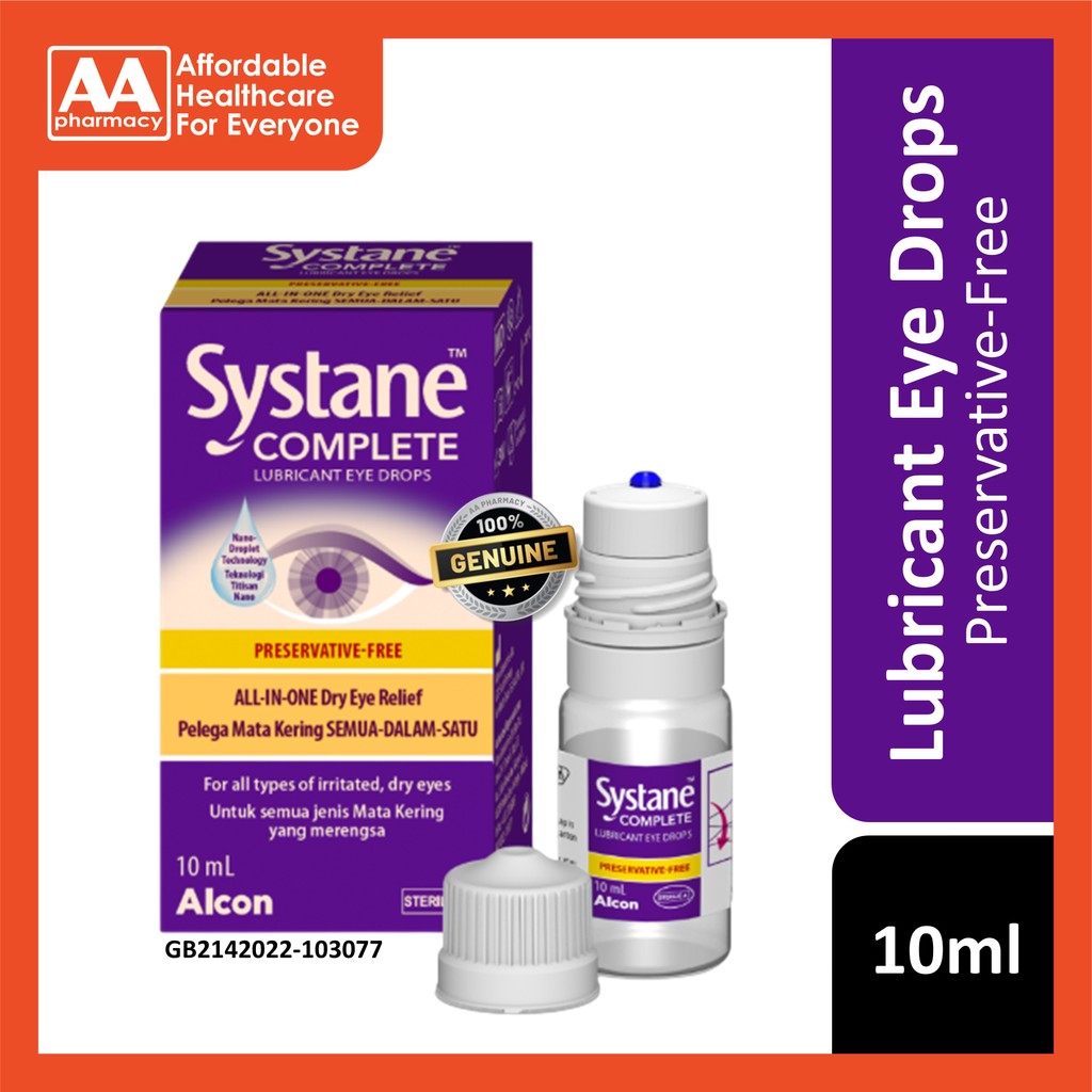 Systane Complete Preservative-Free Eye Drops 10ml | Shopee Singapore