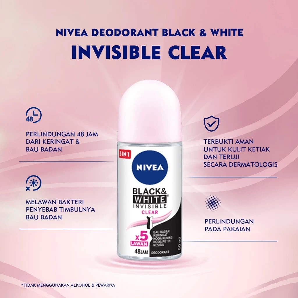 Nivea Deodorant Roll On Women 50ml / Merah Jingga Official - Gambar 4