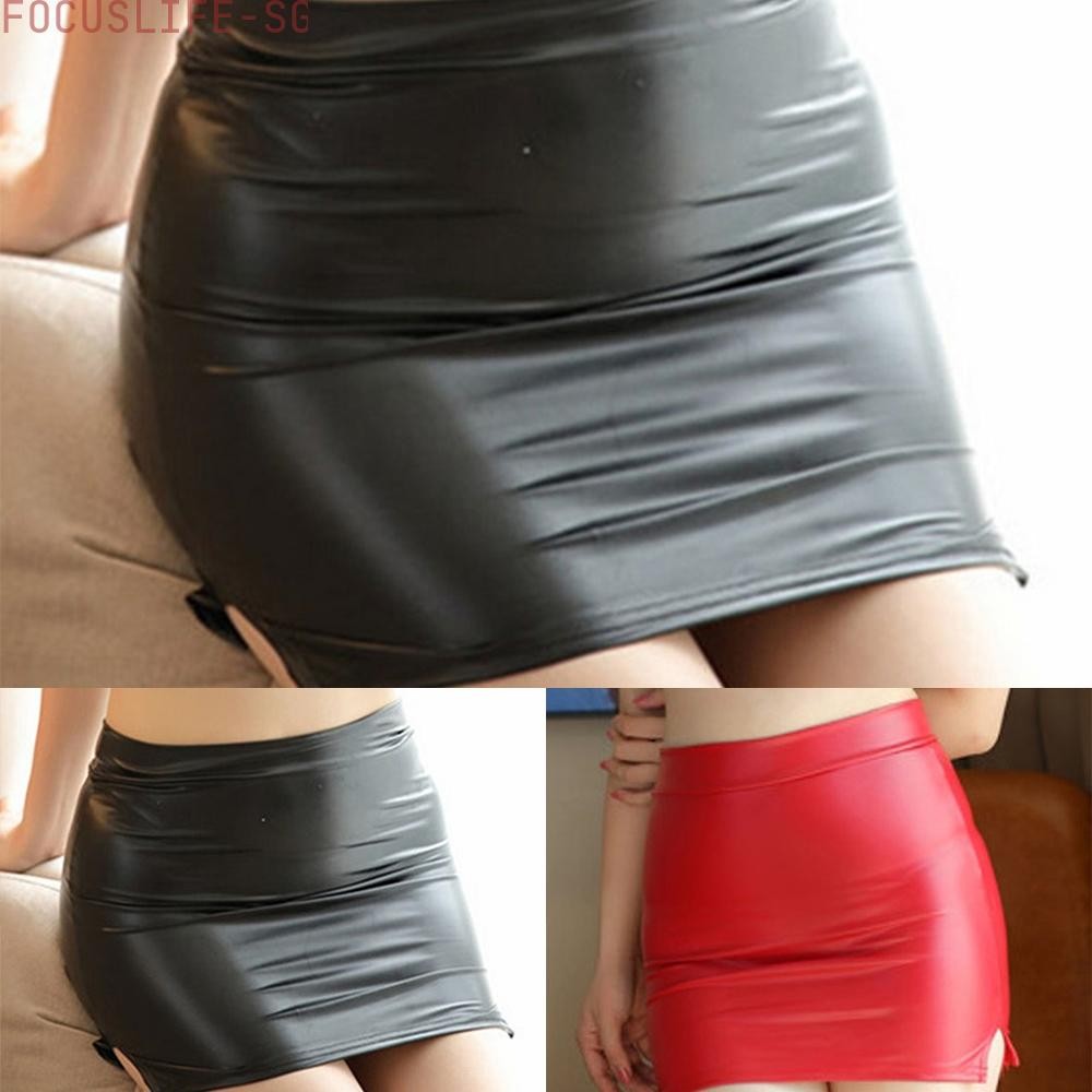 Skirt Low Waist Fashion Mini Skirt Sexy Slit Bodycon Low Waist Stretch ...
