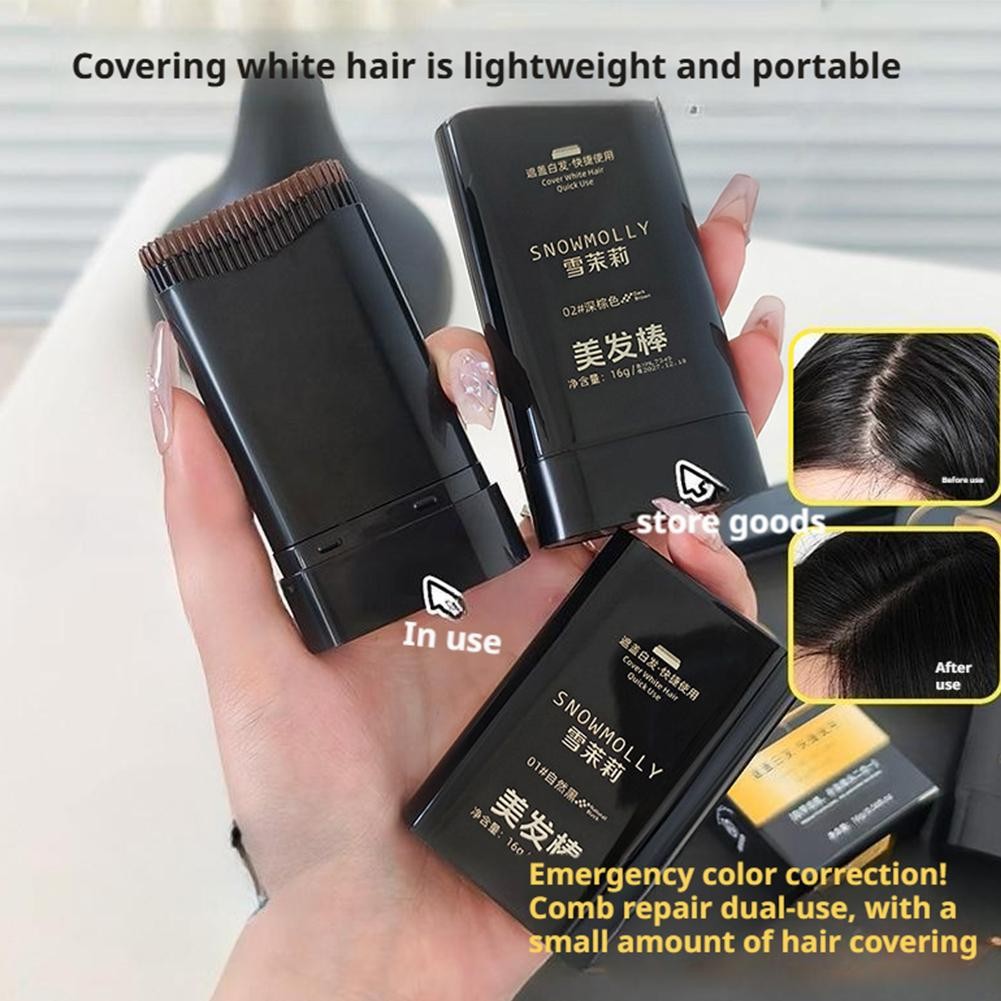 Temporary Cover Gray Hair Color Pen Stick Hairdressing Disposable Black ...