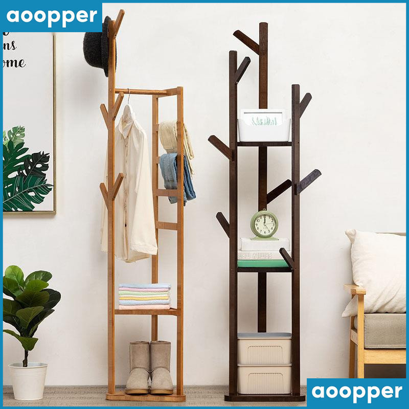 Clothes Rack Hook Coat Rack Clothes Bamboo Hanger Clothes Rack Coat ...